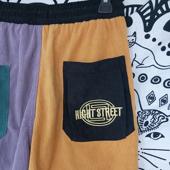 Elfric Eden Colorblock Patchwork Corduroy Pants - Picture 6 of 9